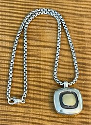 Sterling Silver Zina 18 Inch Necklace And Pendant - Total Weight 42.8 Grams