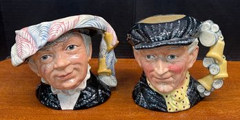 Royal Doulton 1986 Pearly King And Queen 7' Toby Mugs - D6759 And D6760