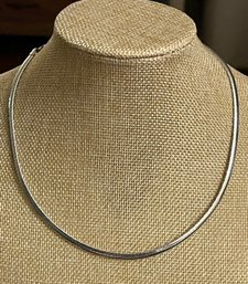 Sterling Silver Italy 925 Omega 18 Inch Necklace - Total Weight 21.4 Grams