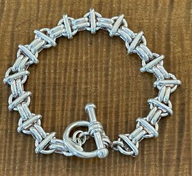 Sterling Silver 7 Inch Bracelet India - Total Weight 25.8 Grams