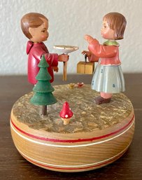 Vintage Reuge Love Story Wood Music Box - Swiss Musical Movement - Works