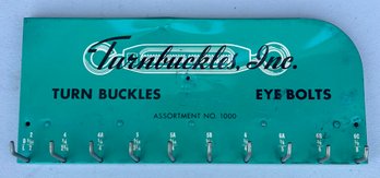 Vintage Turn Buckles Inc Eye Bolt Hanging Display Rack