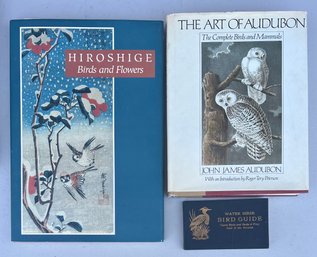 Vintage Hiroshige Birds & Flowers, The Art Of Audubon, & Water Birds Bird Guide