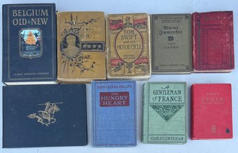 Vintage & Antique Book Lot - 1891 & Up - The Sailor, Spain, Tom Swift, The First Horseman, & More