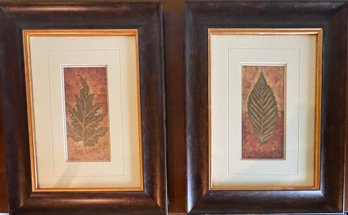 (2) Framed Leaf Prints By Lund Made In Canada