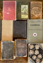 Antique Books - Bible - The Sketch Book - Art Of Cookery - Canoeing - Autograph Book