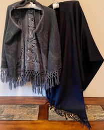 Coco And Carmen Shoulder Poncho And A Black Scarf Wrap