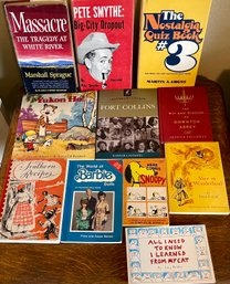Books - Southern Recipes, The World Of Barbie, Alice In Wonderland, Downton Abby, Snoopy, Pete Smythe Signed