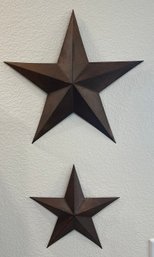 Pair Of Decorative Metal Wall Hanging Stars