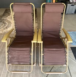 Pair Of Tofasco Folding Adjustable Chairs
