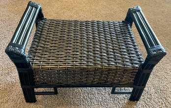 Faux Wicker Bench