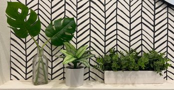 3 Small Faux Plants