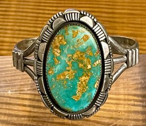 Stunning Navajo Pauline Claw Navajo Royston Turquoise Cuff Bracelet - Total Weight 45.8 Grams