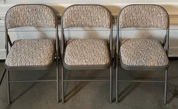Set Of 3 Sudden Comfort 300 Pound Folding Chairs
