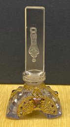 Art Deco Czech Genuine Morlee Crystal Sticker Art Glass Perfume Bottle
