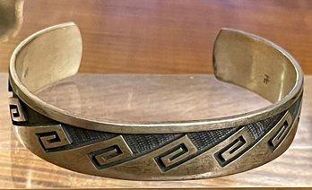 Vintage Hopi Sterling Silver Cuff Bracelet - Total Weight 23.8 Grams