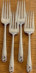 152 Grams Total - (4) International Sterling Silver Spring Glory 6.5' Salad Forks