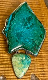 Incredible Amy Kahn Russell Massive Malachite 5.5 Inch Pendant - Total Weight - 124.4 Grams
