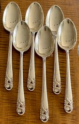 188 Grams Total - (6) International Sterling Silver Spring Glory 6' Tea Spoons