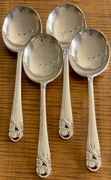 156 Grams Total - (4) International Sterling Silver Spring Glory 6.5' Soup Spoons