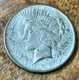 1921 Silver Liberty Peace Dollar Coin - 90 Percent Silver