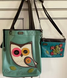 (2) Chala Vegan Faux Leather Bag Purses - Owl And Frog