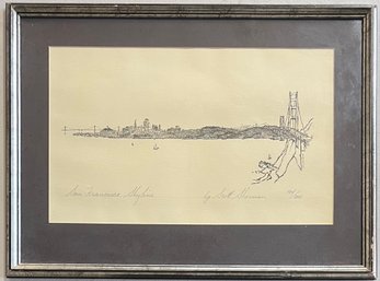 San Francisco Skyline By Scott Sherman Signed Limited Print 194 Of 200