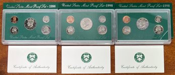 US Mint 1996 And (2) 1998 Proof Sets