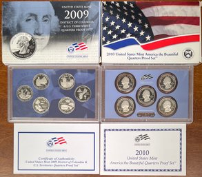 US Mint 2009 And 2010 Quarter Proof Sets