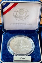1994 U. S. Capitol Proof Bicentennial Silver Dollar In Original Box With Paperwork