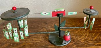 Mid Century Perpetual Desk Calendar After Paolo Tilche Japan Circa 1960 Enamel Steel Magnet (as Is)