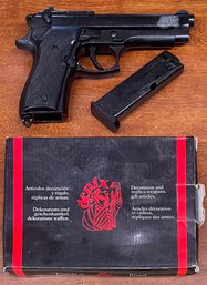 Denix Authentic Replica 92 Pistol Cal 9 Parabellum Italy 1975 With Box Reference Number 1254