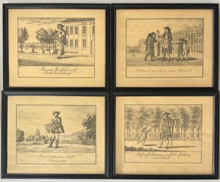 (4) Small Johann Carl Wilhelm Rosenberg Framed Prints