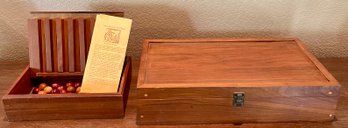 The Captain's Mistress Game And A Walnut Storage Box With Brass Hinges