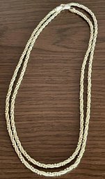 Vintage Sterling Ball Bead Snake Chain 30 Inch Necklace - Total Weight 22.88 Grams