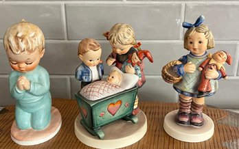 Vintage Goebel West Germany M.J. Hummel Figurines -1957 Bless Us All, 1953 Blessed Event, 1981 Special Edition