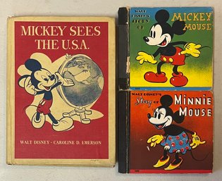 Mickey Sees The USA 1944, Walt Disney's Story With Mickey And Minnie Mouse 1938