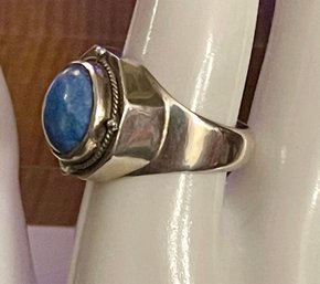 Sterling Silver And Blue Denim Lapis Ring Size 9.25 -  Total Weight 10.2 Grams
