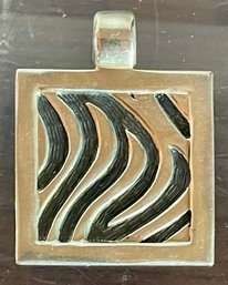 Sterling Silver Silpada Retired Zebra Pendant - Total Weight 20.59 Grams