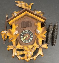 1960's Heco German Musical One Day Cuckoo Clock With Weights