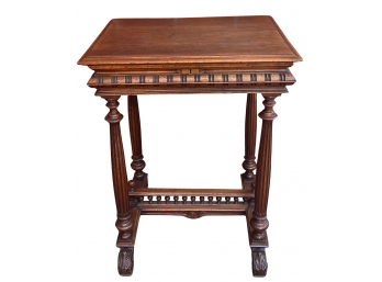 1890's Henry II Walnut Lift Top Table With Mirror