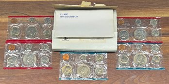 US Mint 1977 Uncirculated Coin Set With Box And 1976, 1978 Assorted Uncirculated Coins