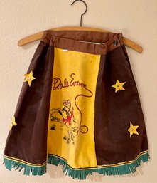 Vintage Girls Size 10 Dale Evans Skirt With Stars And Fringe