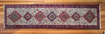 Antique Soumak Pictorial Silk Runner Killim 29' X 114' Rug