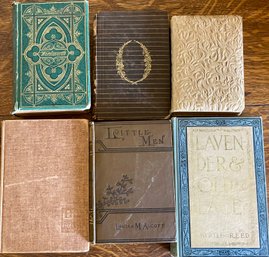 Antique Books - Evangeline 1848, Wordsworth 1800's, Kiss Me Deadly, Little Men 1899, And More