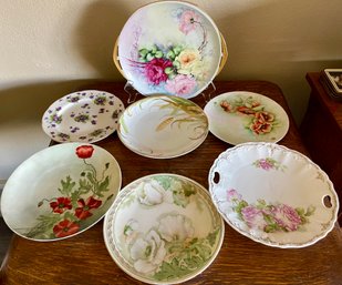 Antique Hand Painted Plates - R & S Germany, Selb, Rosenthal, Lefton, Bavaria, And More