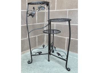 Bronze Tone Metal Folding 3-tier Plant Stand