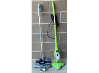 Shark Rechargeable Sweeper With Cord And H2Omop X5 Electric Mop