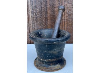 Antique Cast Iron Miners Riggins Idaho Mortar And Pestle