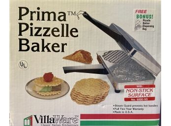 Prima Pizzelle Baker By Villaware In Original Box